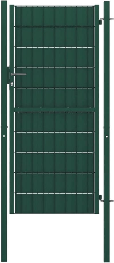 Metalen Tuinpoort - Omheining Deur - Perceel Afbakenen - Hoge Veiligheid - 100 x 164 cm - Groen