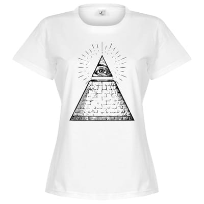 All Seeing Eye Dames T-Shirt - Wit - S