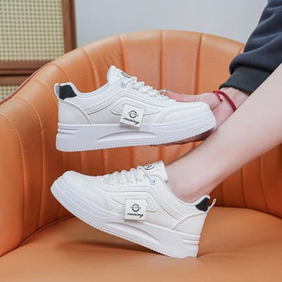 Kleine Witte Schoenen Damesschoenen Nieuwe Ins Sport Hardlopen Vrouwelijke Studenten Platform Verhogend Casual Board Schoenen 40 brown