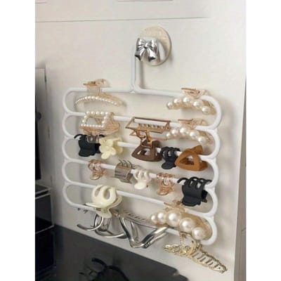 1/2/3 Haar Klem Haar Accessoire Organizer Rek, Wandmontage Grote Capaciteit Meerlaags Slaapzaal Haarspelden en Hoofdbanden Opberg Houder wit