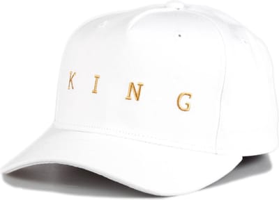 KING Apparel Tennyson Gold Curve Peak cap - White