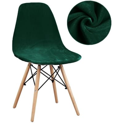 Fluwelen en Polar Fleece Stoffen Schelp Stoelhoes Stretch Scandinavische Stoelhoezen Eetkamerstoelhoes Voor Hotel Thuis Woonkamer 6 Pcs