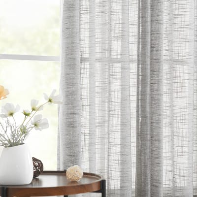 Unyqoos® Gezellige Lichtdoorlatende Linnenlook Gordijnen met Slub-Textuur en Oogjes voor Diverse Ruimtes