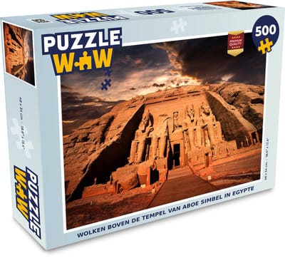 Puzzel Wolken boven de Tempel van Aboe Simbel in Egypte - Legpuzzel - Puzzel 500 stukjes