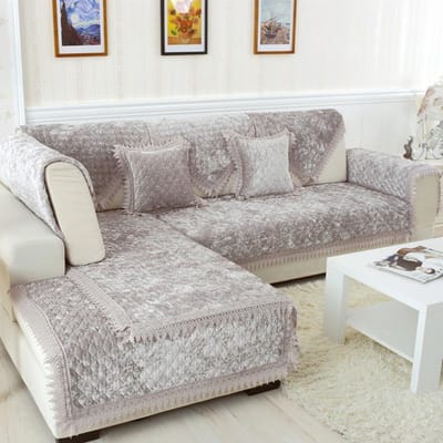 Coussin de canapé nordique, universel pour toutes les saisons, coussin antidérapant simple d'hiver, housse de dossier, housse de canapé en peluche d'hiver 70*70cm