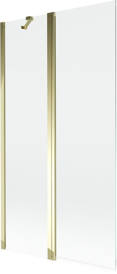 Mexen Mist badwand tweeledig 100 x 150 , transparant, goud - 8A9-100-011-50-00