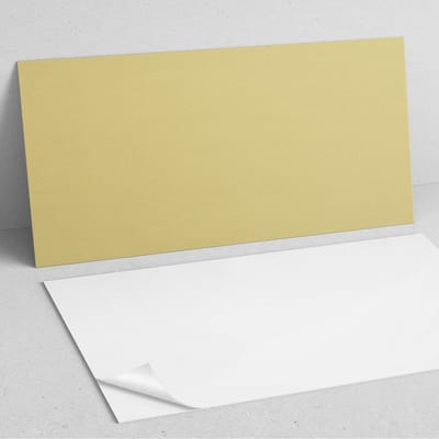 Coloray Wandpanelen Zelfklevend - Kleur geel PVC Wandpaneel - 100 cm x 50 cm - Geel Wandbekleding Zelfklevend - 1 stuk - Eénkleurige Wandpanelen Zelfklevend - Keuken Wandpanelen - Wandpanelen Badkamer