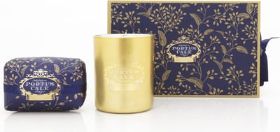 Castelbel - Portus Cale Festive Blue - cadeauset geurkaars met heerlijke zeep - OP=OP