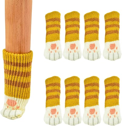 Famanu – Vloerbeschermers - vilt - bescherming voeten - 3,5 x 6 x 6 cm - bierbank - bescherming voeten - vloerbeschermers voor biertentgarnituur - randbescherming voor tentmeubels - grijs