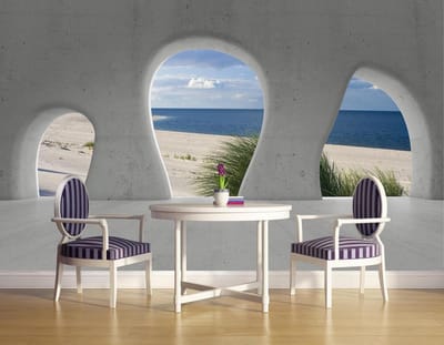 Beach View Modern Photo Wallcovering