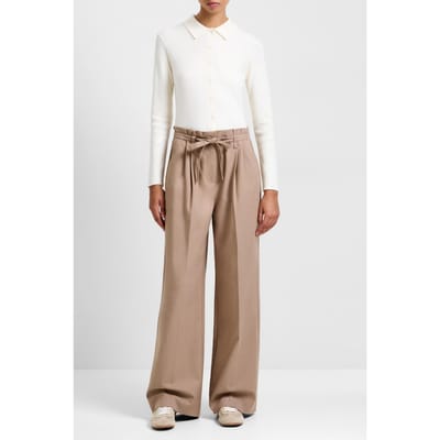 French Connection Ferri Flannel Wide Leg Trsr Camel Größe: 10 | Stoffhosen Outlet | Damen | Braun