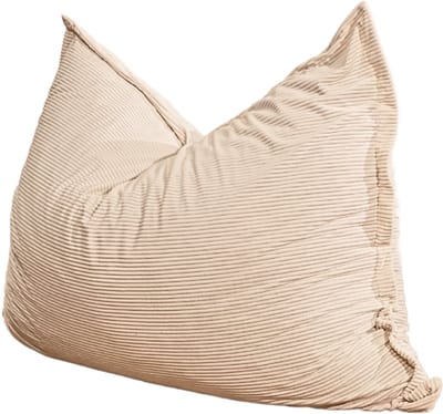 Bananair - Zitzak XXL afneembare hoes - ribfluweel - Gebroken wit - 140 x 180 cm
