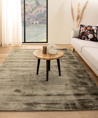 Viscose vloerkleed - Glamour olijfgroen 80x150