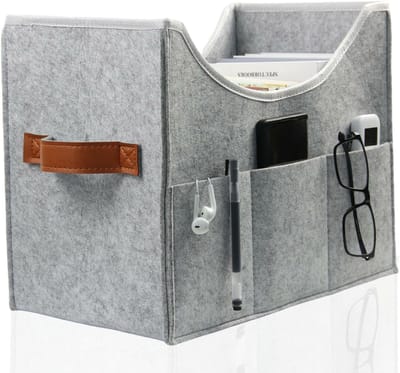 Magazine Collector - Foldable Storage - Large Felt Bookshelf - Grijs - Organisatie - Woonaccessoires