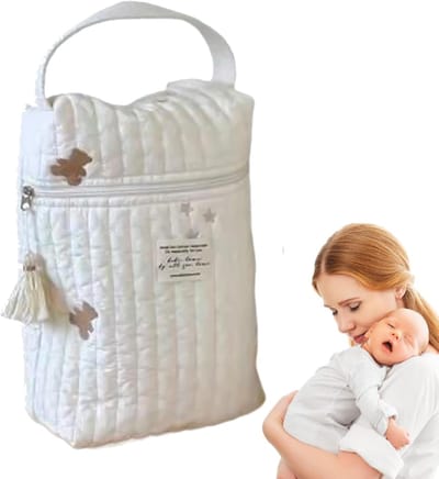 Luiertas Organizer - Luierzak Baby Organizer - Babyartikelen Meenemen - Zachte Katoenen Stof - 36 x 28 x 8 cm