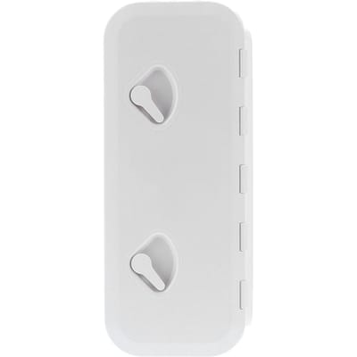 Trappe d'Accès au Pont Couvercle d'Inspection 180 degrés Couvercle Articulé Anti-UV avec Serrure pour Bateau Marin 24 x 9,5 po White blanc