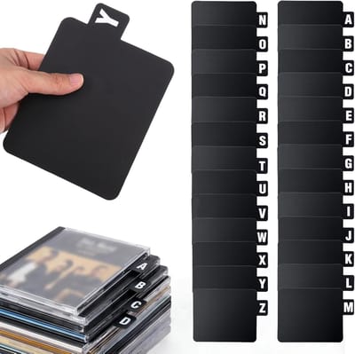 Vinyl organizer - Record Dividers Plywood - 26 stuks -Vinylplatenverdelers met Alfabetisch Labelregister - met Alfabetische Tab - vinyl divider - voor Records Albums Bestandsbibliotheek