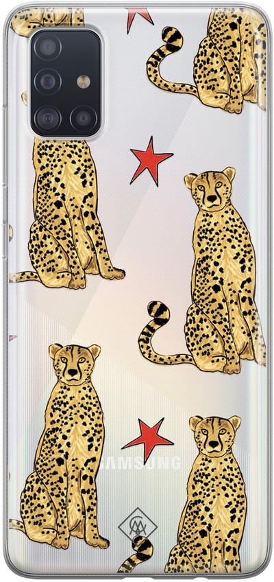 Casimoda® hoesje - Geschikt voor Samsung A51 - Stay Wild - Backcover - Siliconen/TPU - Bruin/beige