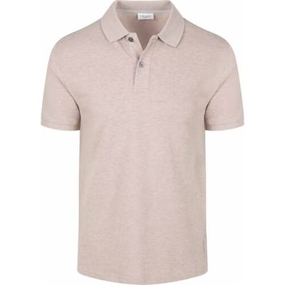 Polo Shirt Korte Mouw Profuomo Piqué Poloshirt Beige