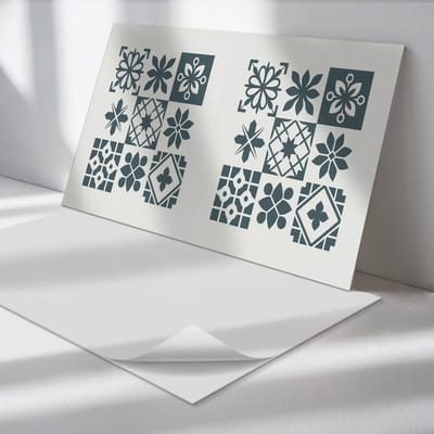 Wallfluent Vinyl Wandpaneel - Geometrische patronen in lay-out Zelfklevende Wandbekleding - 120 cm x 60 cm - Grijs Vinyl Wandpaneel - 1 stuk - Rechthoekig Wandbekleding Vinyl - Patroon Wandpaneel - Wandpaneel PVC - Wandpaneel Keuken en Badkamer