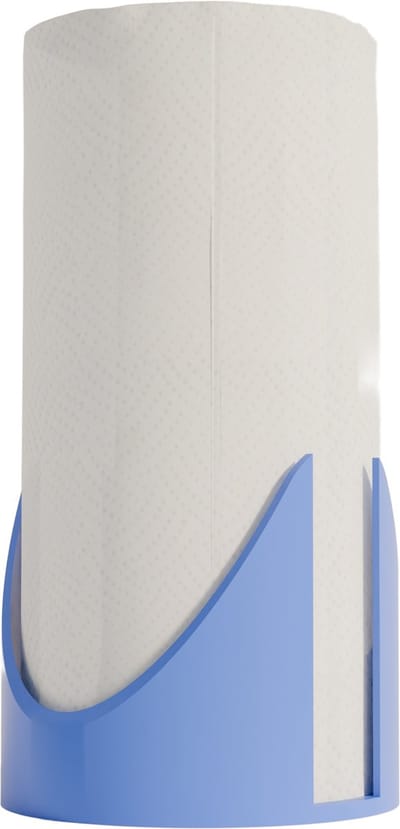 Fiastra Torino keukenrolhouder staand - keukenpapierhouder - blauw - 16 x 16 x 21 cm