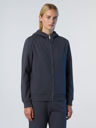 North Sails Hoodie met rits Met ton-sur-ton logo