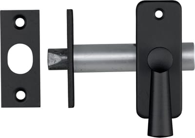 AXA insteekgrendel m/sluitplaat zwart 50mm