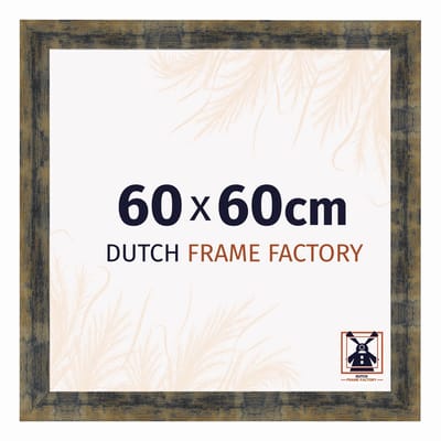 Fotolijst 60x60 cm - MDF - Blauw Goud Gemeleerd - Praag