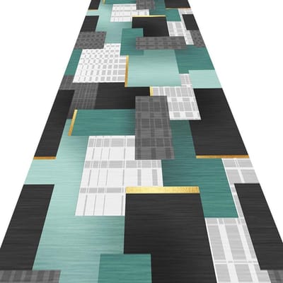 loper tapijten vloerkleed gang mat groen geometrisch patroon design gelversnelling slaapkamer balkon, grootte aanpasbaar