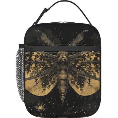 Mottenvleugels Geïsoleerde Lunchtas voor Dames Kinderen Draagbare Voedseldozen Thermische Lunchbox Tote One Size