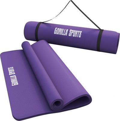 Gorilla Sports Yogamat Deluxe - 190 x 100 x 1,5 cm - Fitnessmat - Paars