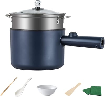 Compacte Elektrische Kookpan met Stoomfunctie - 1.8L Mini Multifunctionele Pan