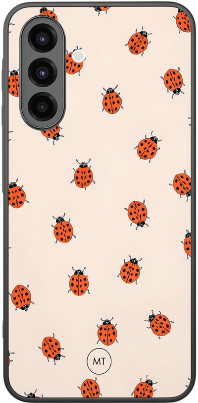 Hoesje geschikt voor Samsung Galaxy A26 - Lieveheerstbeestjes - TPU Hard Case Backcover - Beige - Mooie Telefoonhoesjes