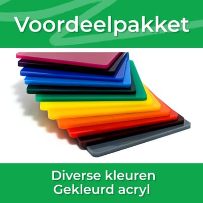 Voordeelpakket: 3mm Gekleurd - 9 platen