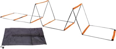 Sport Behendigheidsladder - Trainingsladder Voetbal - Verbeter Behendigheid - Snelheidscoördinatie Trainer - 42 x 42 x 42 cm - Geel