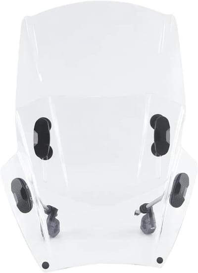 Motorfiets Windscherm - Voorruit Deflector - Windbescherming Rijden - Verstelbaar Ontwerp - Universele Pasvorm - Clear