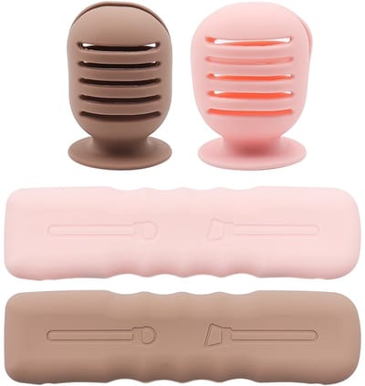 Dailygoods- Make-up Kwasten Set - Siliconen Make-up Kwasten Houder - Cosmetica Tas - Draagbare Reis Organizer - Droogrek voor Spons - Ergonomisch Ontwerp