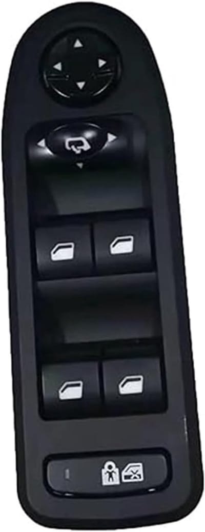Raamheffer Schakelpaneel - Raamschakelaar - Auto Ramen Bediening - Duurzame ABS Behuizing - 2.54 cm - Zwart