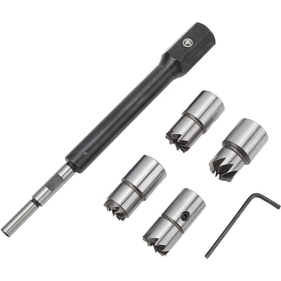 Jeu d'outils 5 pièces pour alésoir de siège d'injecteur diesel Haute dureté Robuste Pratique avec clé hexagonale pour moteurs CDI gray