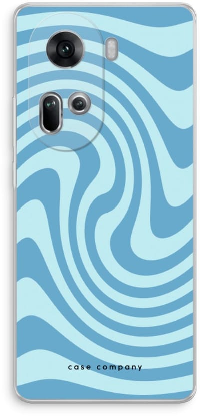 Case Company® - Hoesje geschikt voor Oppo Reno 11 hoesje - Swirl Blauw - Soft Cover Telefoonhoesje - Bescherming aan alle Kanten en Schermrand