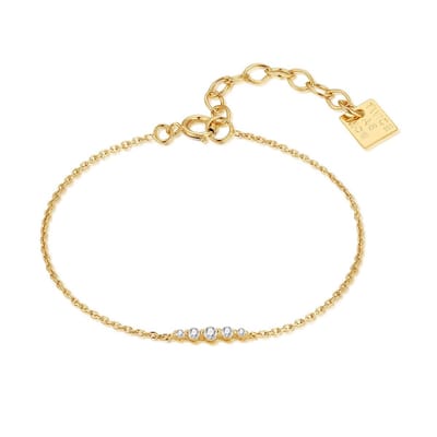 Twice As Nice Armband in zilver, zirkonia Goudkleurig 16cm+3cm