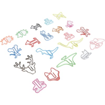 100 stuks Dierenvormige Paperclips Schattig Grappig Assortiment Kleuren Metalen Bladwijzers Paperclips voor Boeken Notities white
