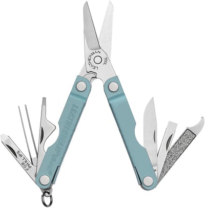 Leatherman - Micra Multi-Tool - 10 Tools, RVS, Sleutelhanger, Arctic Blue