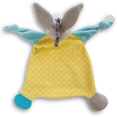 Knuffeldoekje met een ezel, bijtring en fopspeen Nici
