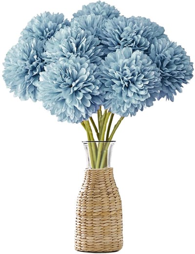Dailygoods- Kunsthortensia 12 Stuks - Kunstbloemen Boeket - Kunstbloemen Voor Binnen - Kunstbloemen Voor Buiten - Kunstbloemen Boeket Zijde - Hoogwaardige Kwaliteit