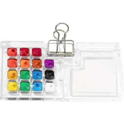 Mini palette d'aquarelle acrylique vide 8/15 grille boîte de peinture portable peinture de voyage emballage aquarelle plateau de peinture fournitures d'art
