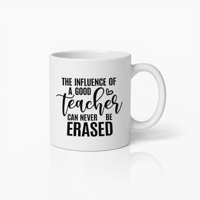 The Influence of a Good Teacher Mok 330ml – Inspirerende Koffiebeker Cadeau voor Leraren & Docenten