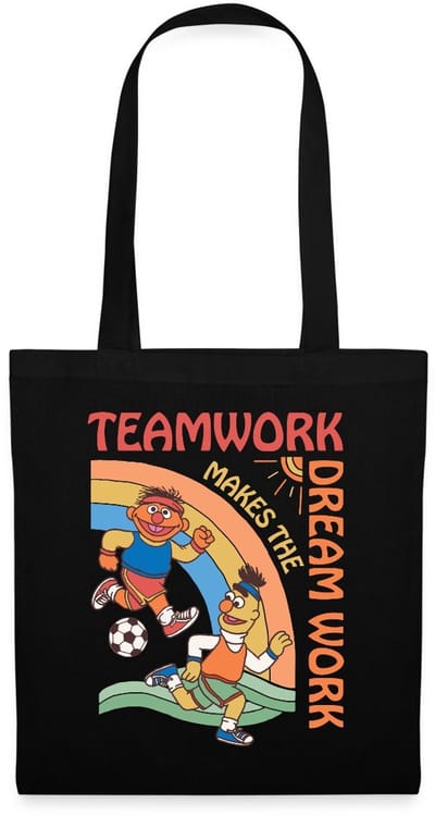 Sesamstraat Ernie En Bert Teamwork Tas Van Stof Schoudertas