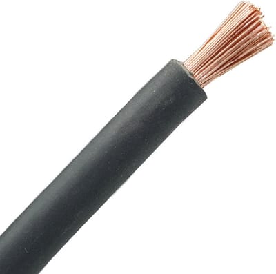 Laskabel 1x95mm² zwart per meter (19058)
