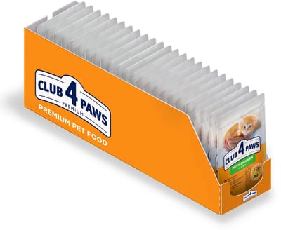 CLUB 4 PAWS Premium kitten natvoer met kip in saus - 24x 80g